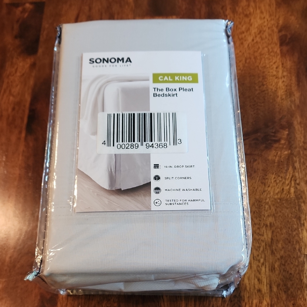 Sonoma Goods For Life The Box Pleat Bed Skirt 15 In Drop Split Corners Cal King